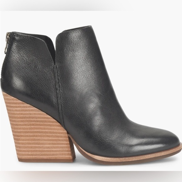 Kork-Ease Chandra Full-Grain Leather Ankle Boot Black Size 11M - Picture 1 of 15